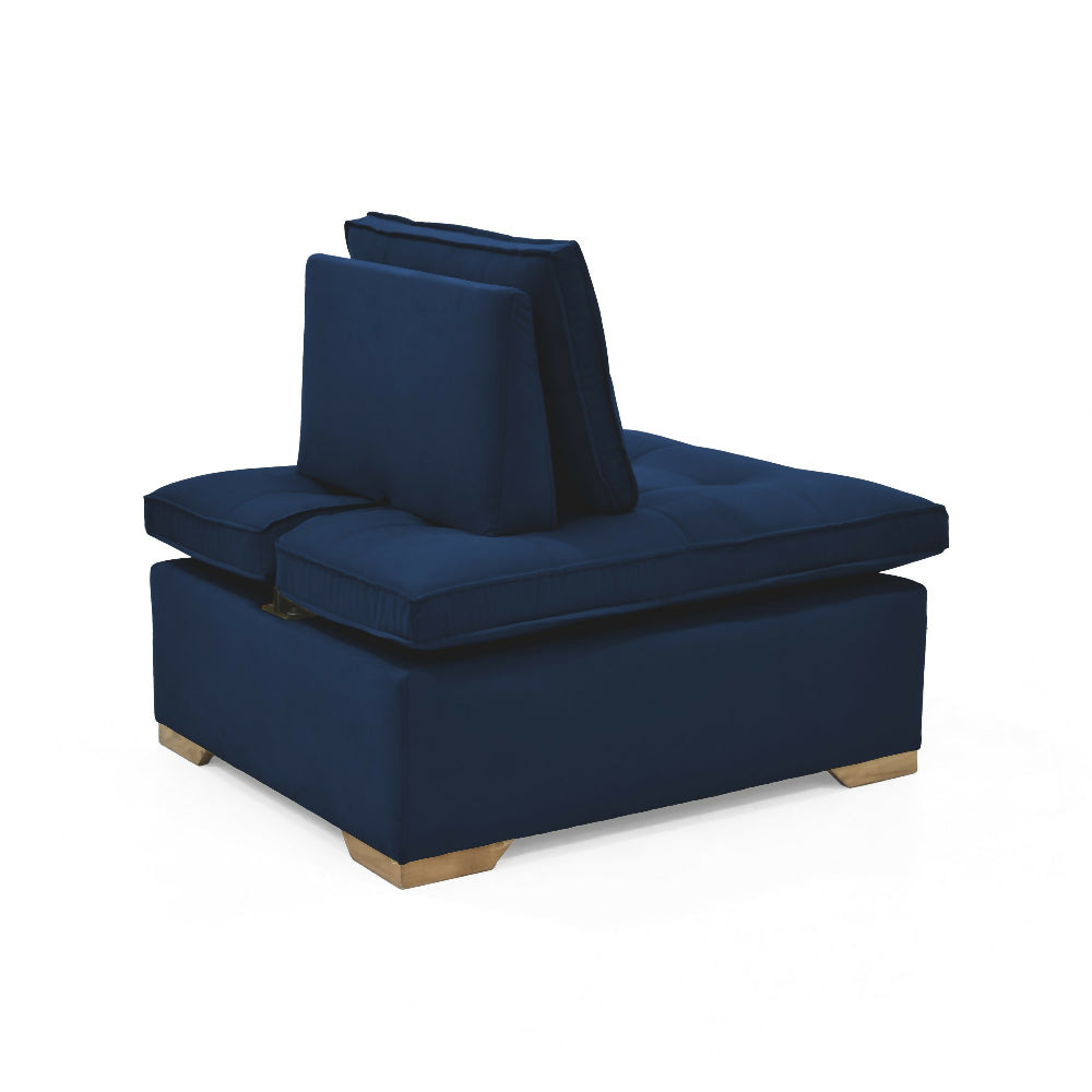 Set X2 Poltronas Ventury 83x100x86 Ajustable Tela Azul