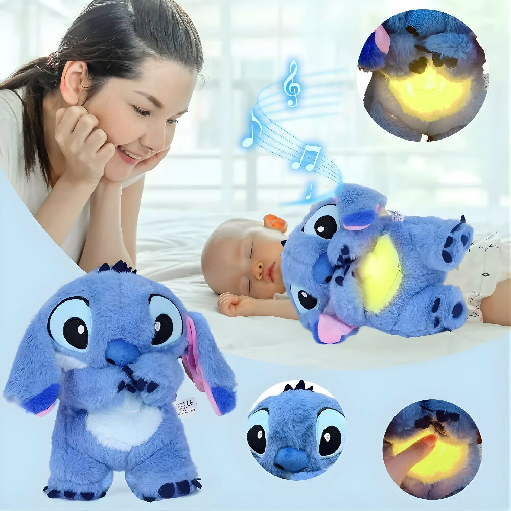Peluche Stich Que Alivia La Ansiedad Con Sonido Y Respiración Para El Estrés