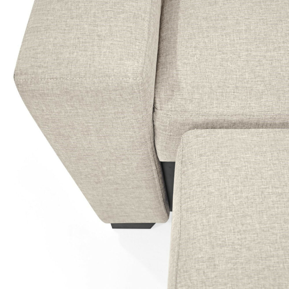 Sofa Cama 2 Puestos Hamburgo 160x87x86 Tela Beige