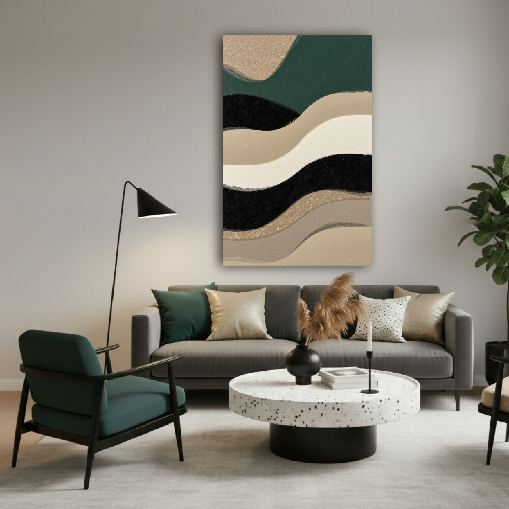 Lienzo Canvas Cuadro Dunas de Grafito 110x80cm