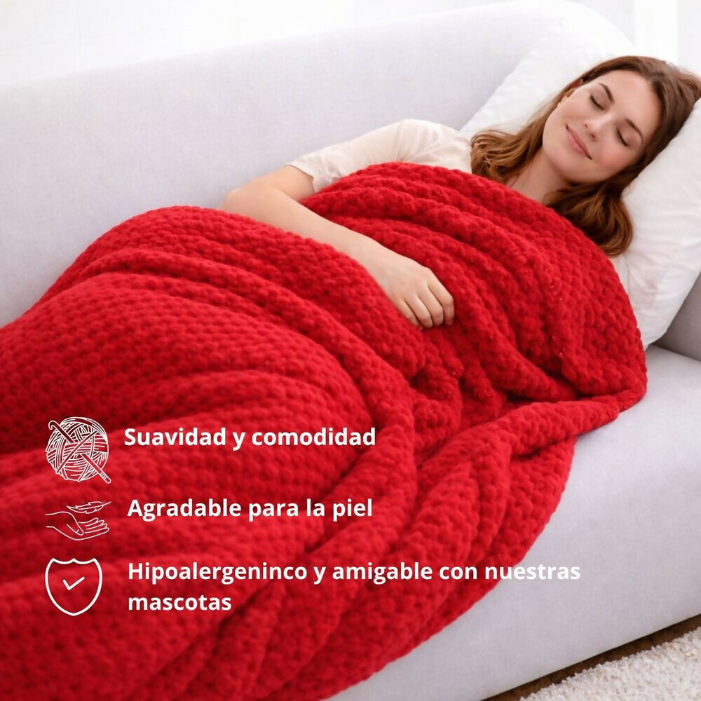 Cobija manta roja