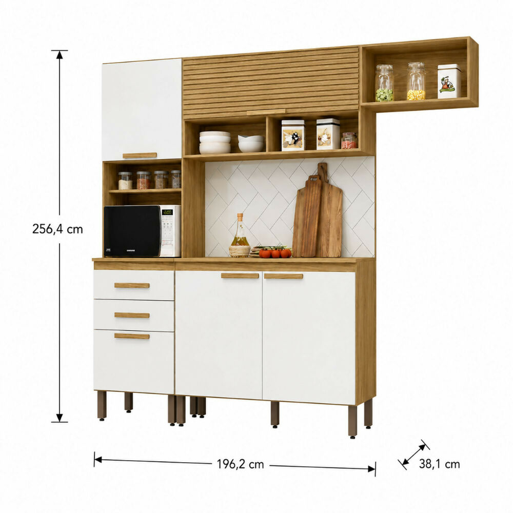 Cocina Creta - Natural/Blanco Apagado