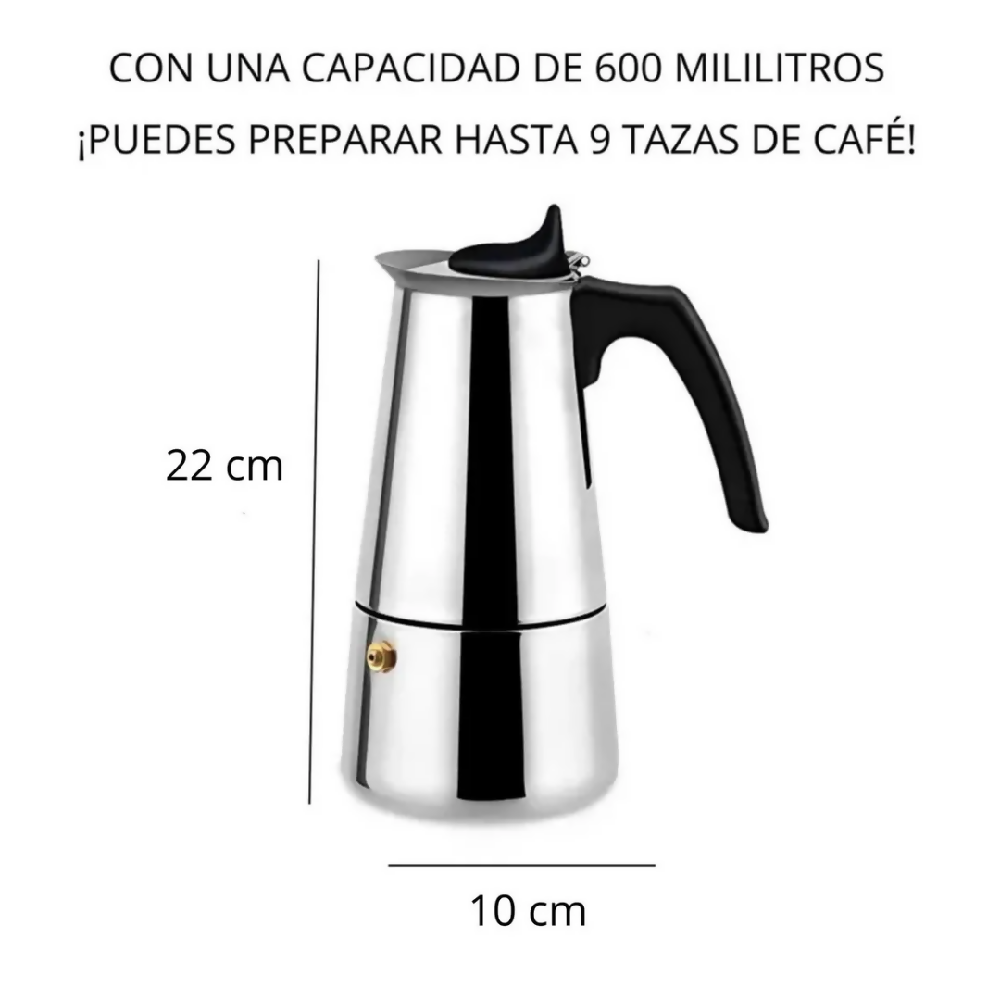 Cafetera Prensa Italiana Acero Inoxidable SL009 Diseño En Acero Inoxidable