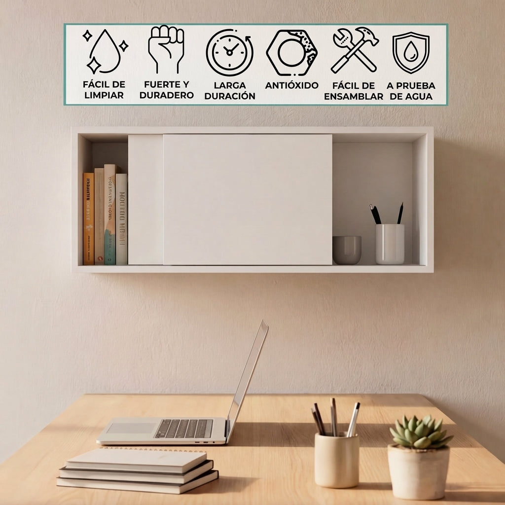 Gabinete Auxiliar Tanix, Blanco Duqueza, con puertas corredizas ZF