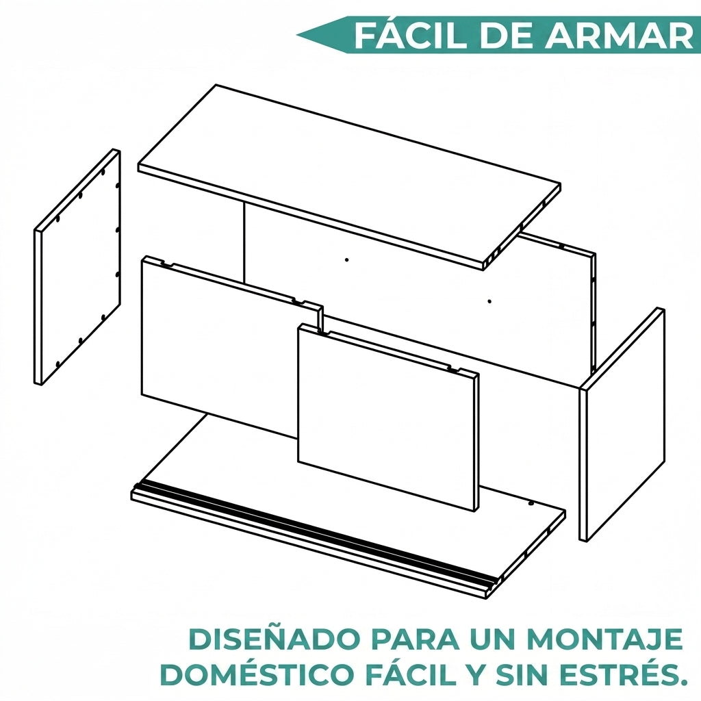 Gabinete Auxiliar Tanix, Wengue, con puertas corredizas ZF