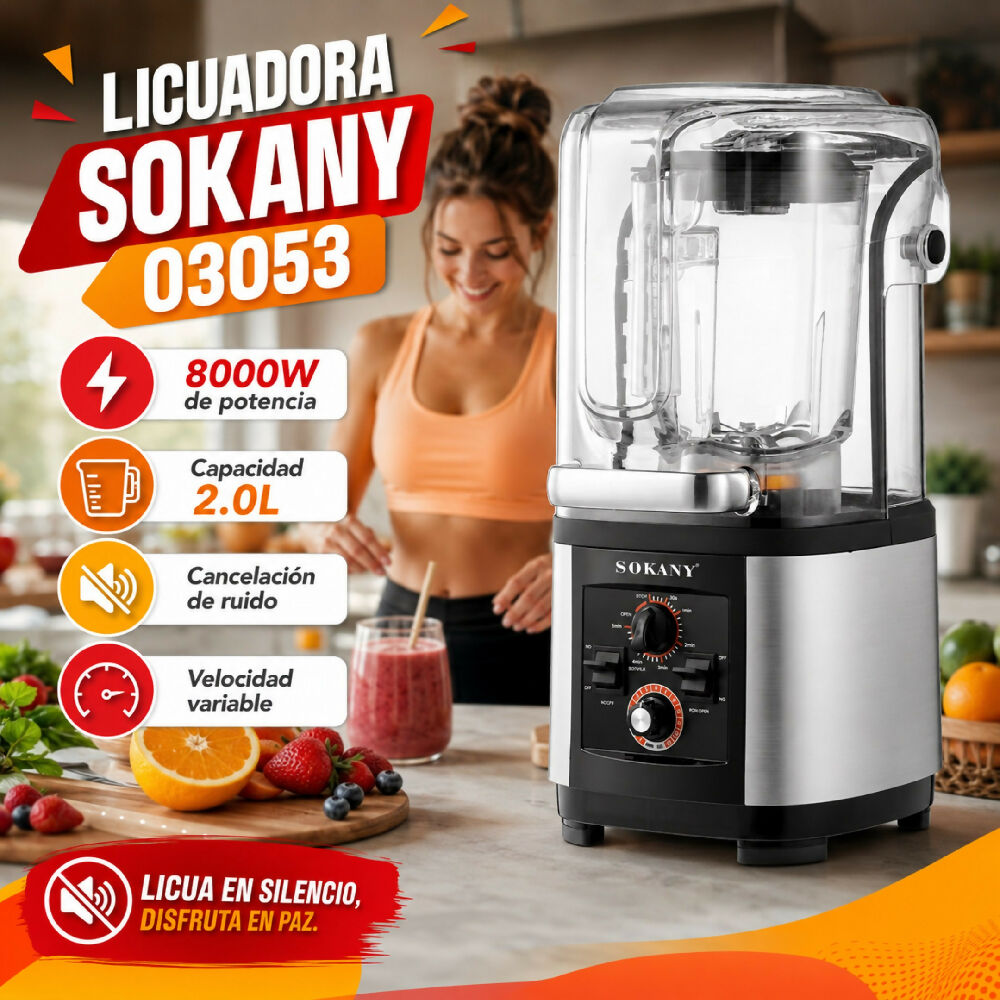 Licuadora Profesional Comercial SOKANY SK-03053 Procesador De Alimentos