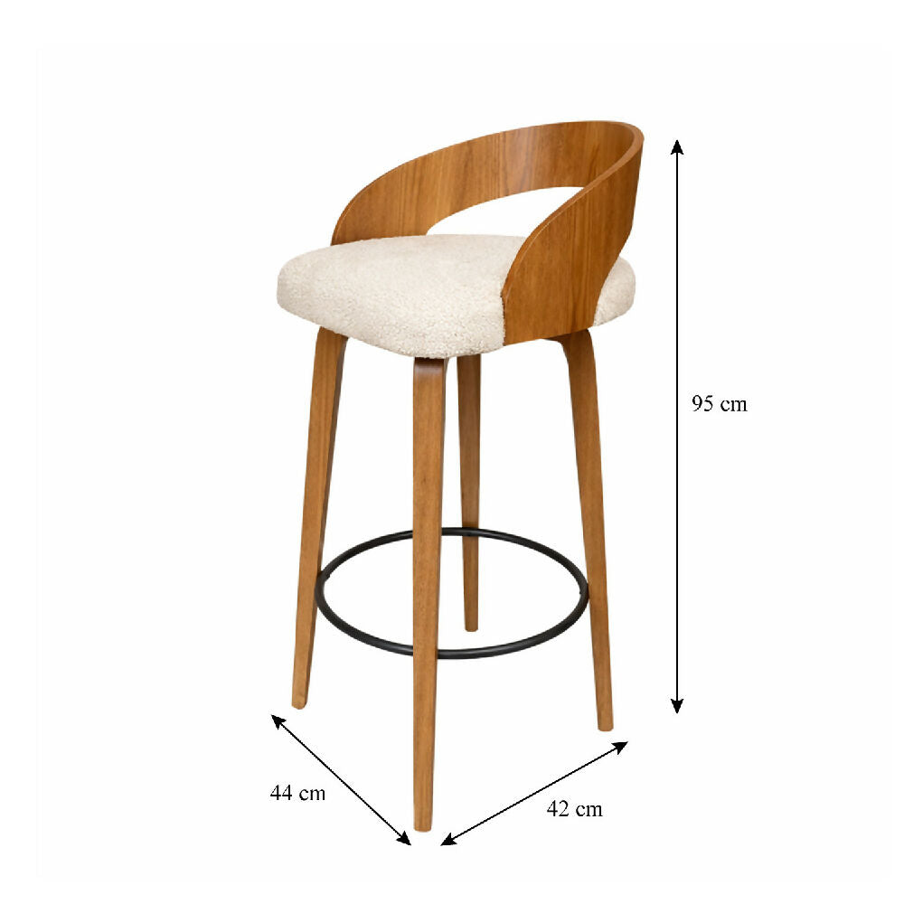 Silla Bar Odet 95x44x42cm Beige