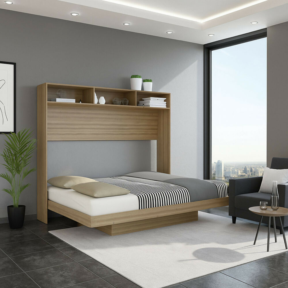 Cama Abatible Doble Ibiza, Almendra