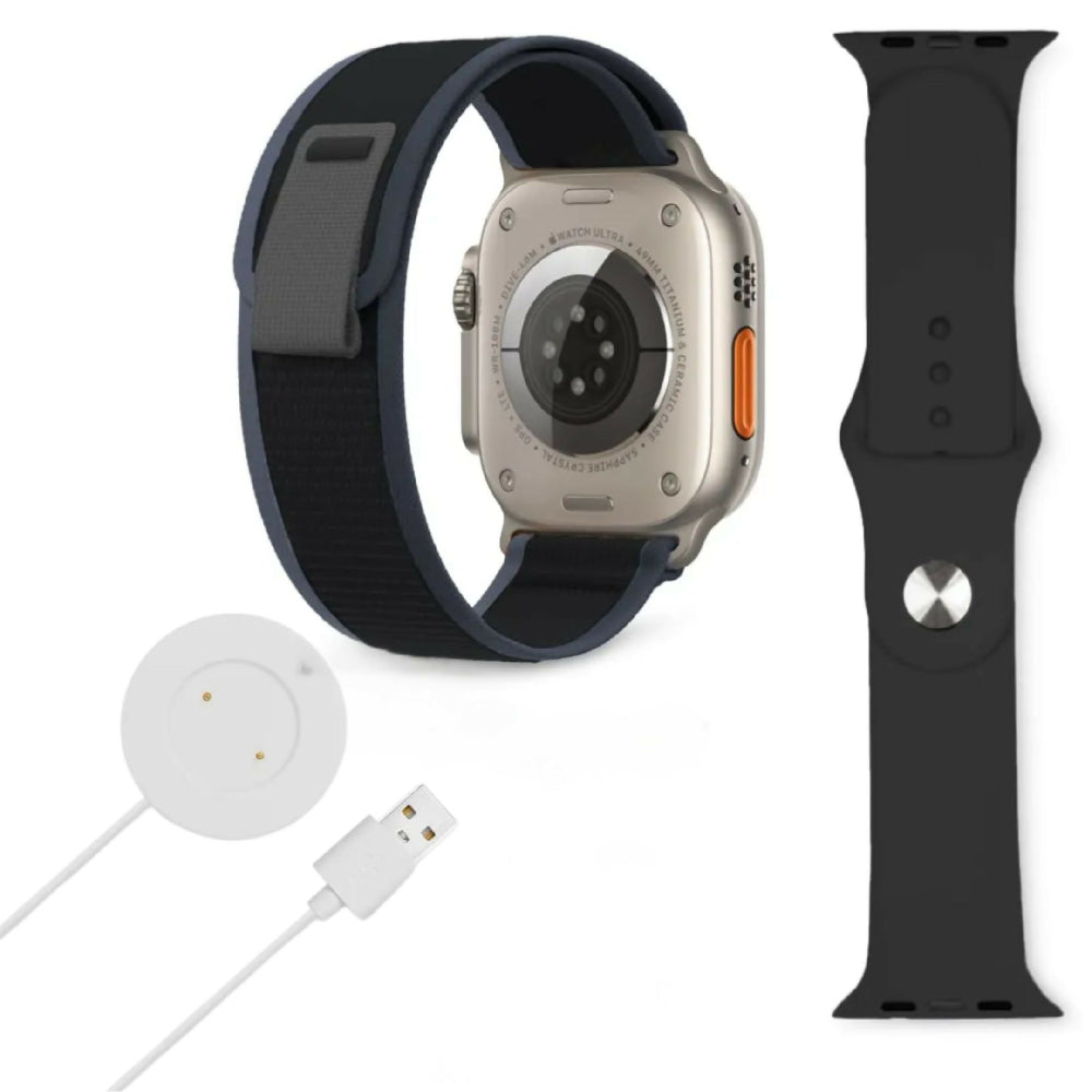 Smartwatch Tel 1 Mobulaa Negro Bluetooth Reloj Inteligente Con Pantalla HD, Frecuencia Cardíaca Y Batería Duradera
