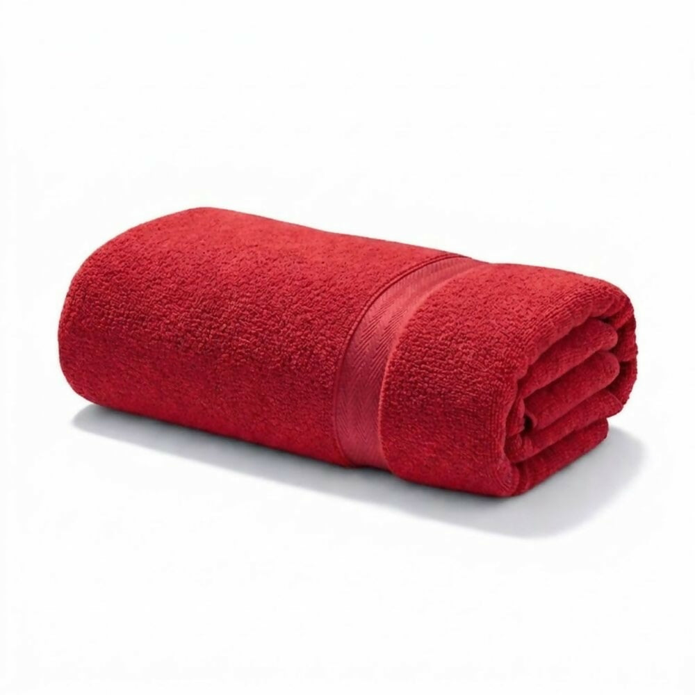 Toalla cuerpo 100% algodon roja 400gr