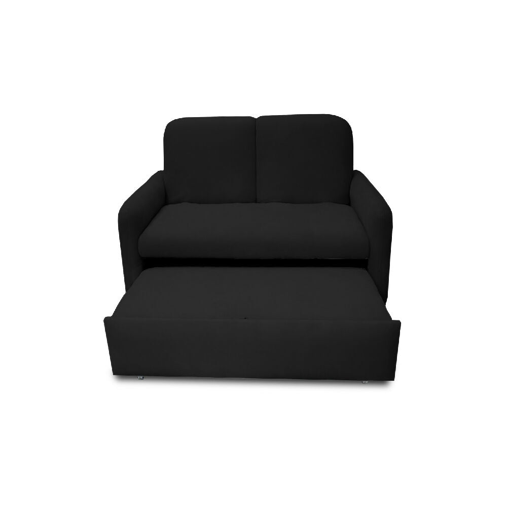 Sofacama Nube Multifuncional Carrito Reclinable Negro + Cojines
