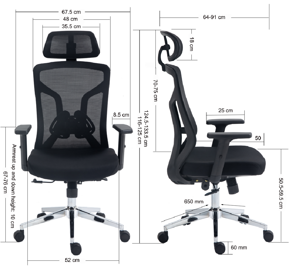 Silla de oficina Versus F-10 ergo gris