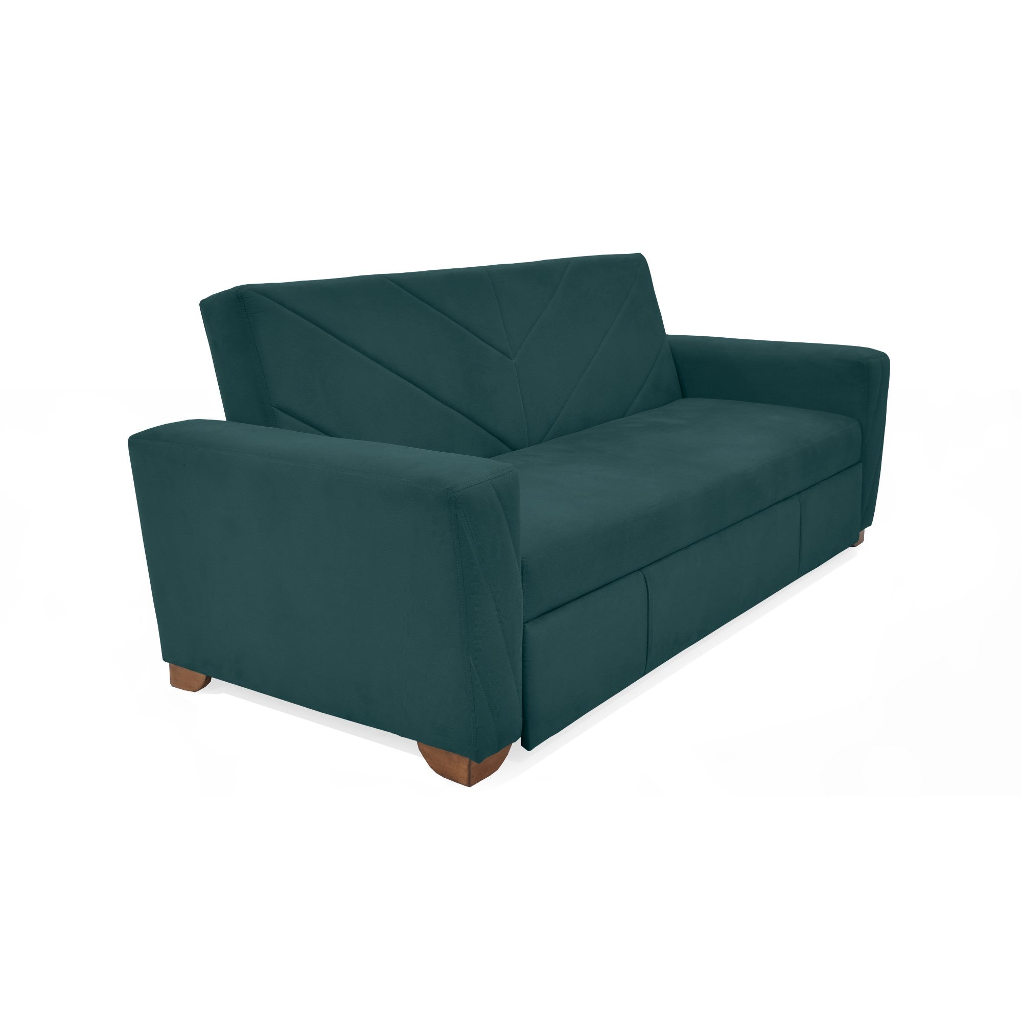 Sofa Cama Vancouver 3 Puestos Tela Petroleo