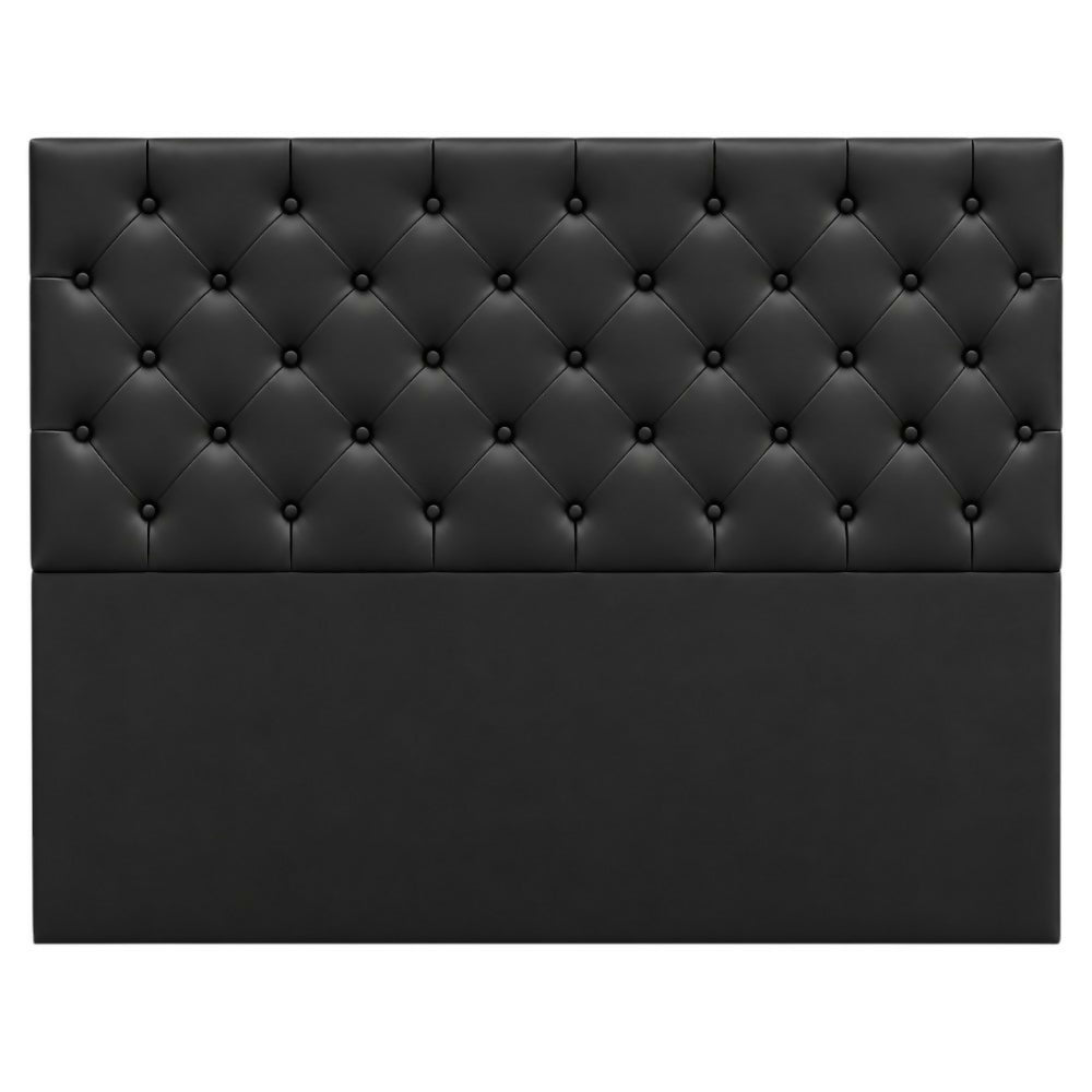 Cabecero King 200x60+55 Rombos Negro Sintético