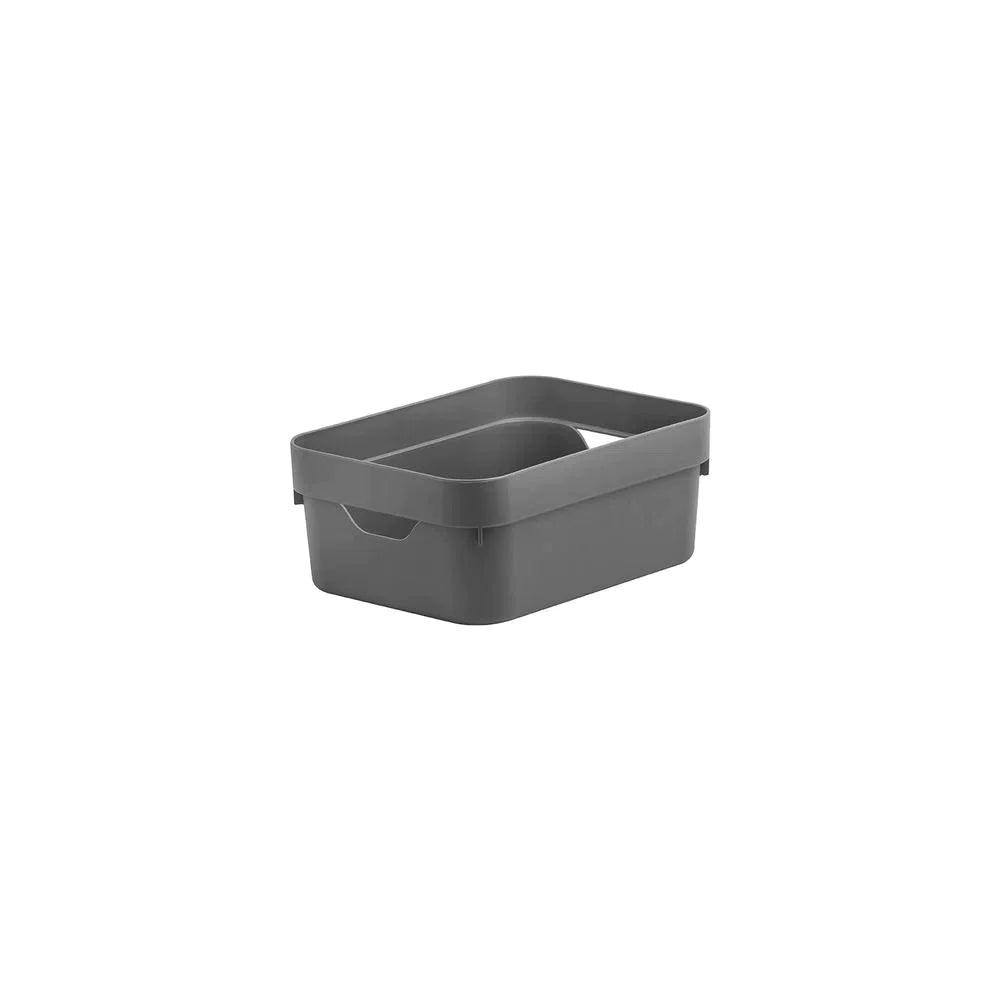 Caja organizadora mini sin tapa color plomo