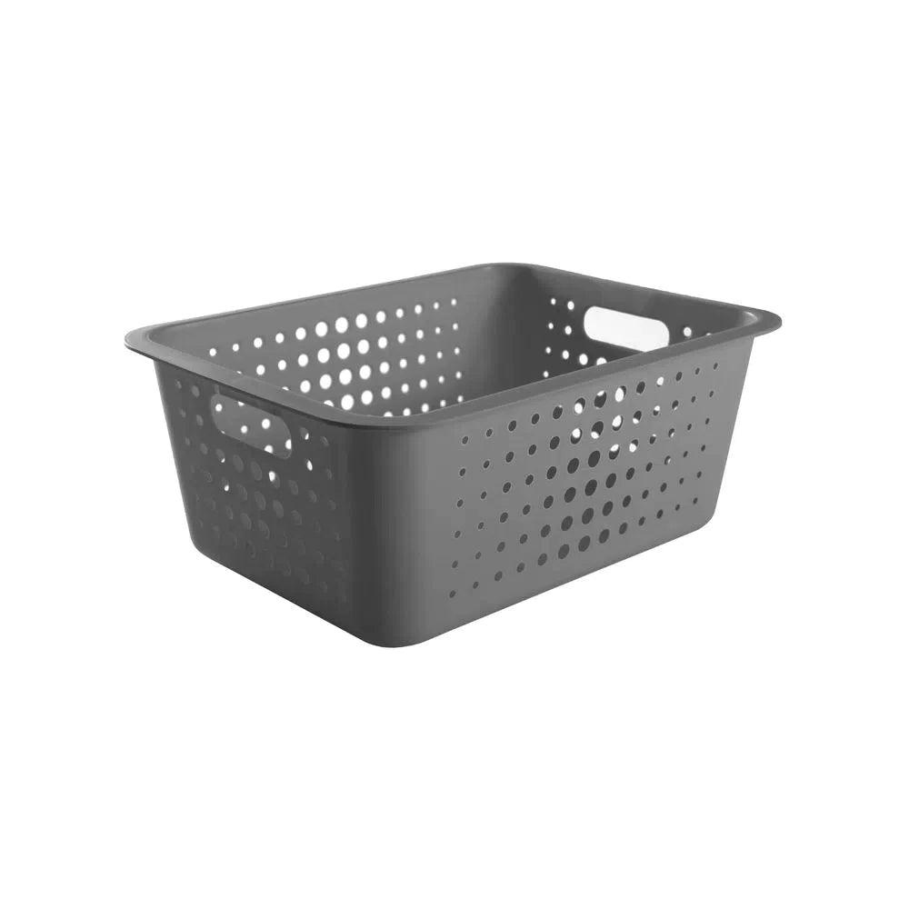 Caja organizadora sin tapa color plomo