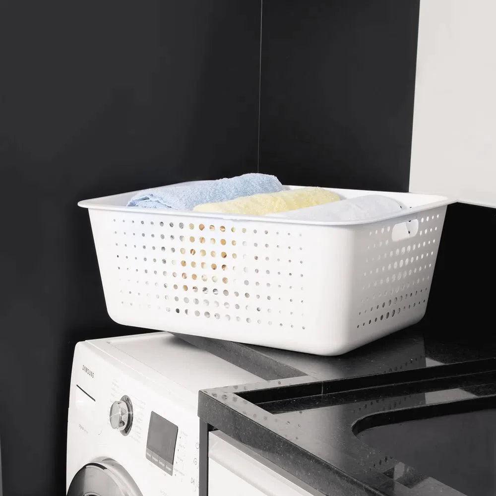 Cesta organizadora maxi sin tapa color plomo