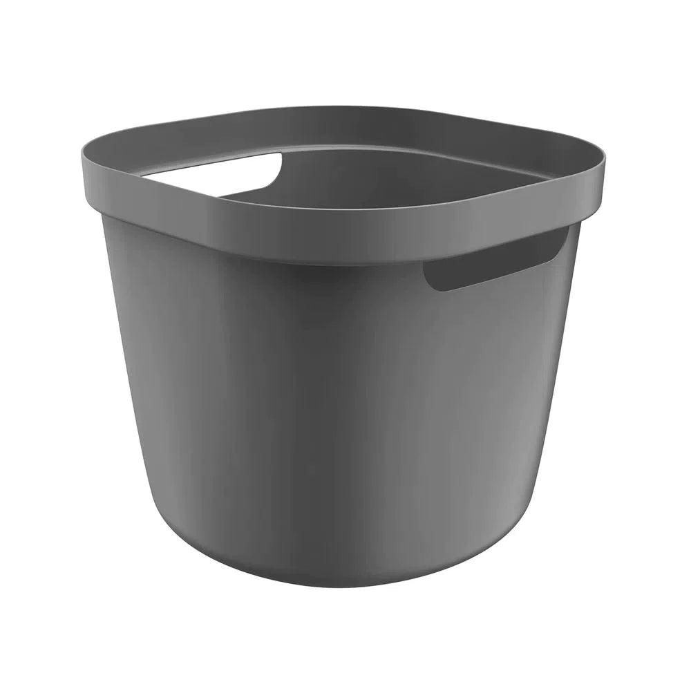 Cesta cube flex sin tapa color plomo 28 litros