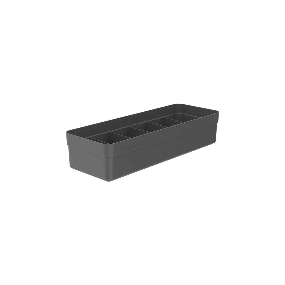 Organizador con divisiones color plomo