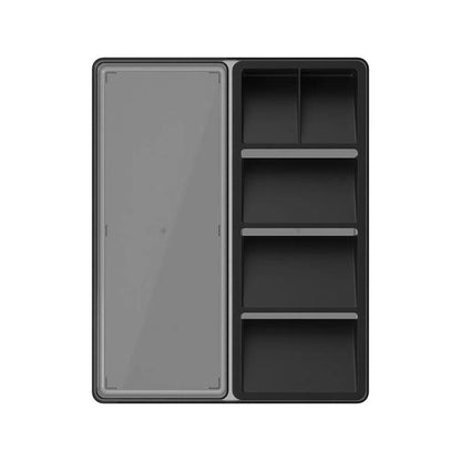 Organizador de utensillos y cubiertos clear color humo y negro