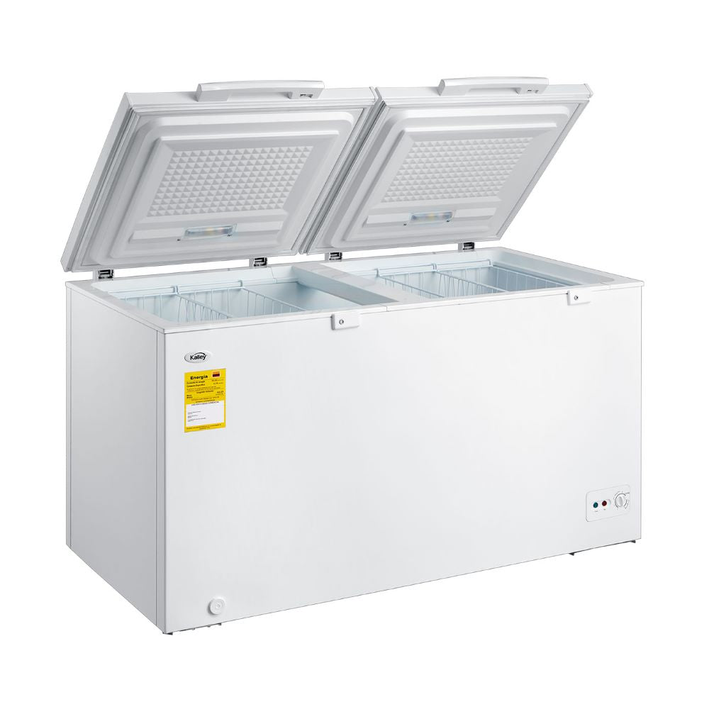 Congelador Horizontal Kalley 418 Litros K Ch418L, Color Blanco