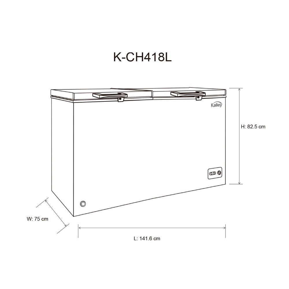 Congelador Horizontal Kalley 418 Litros K Ch418L, Color Blanco