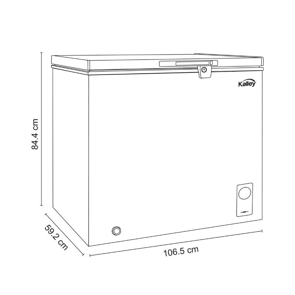 Congelador Horizontal Kalley Dual 293 Litros K-Ch293L, Color Blanco