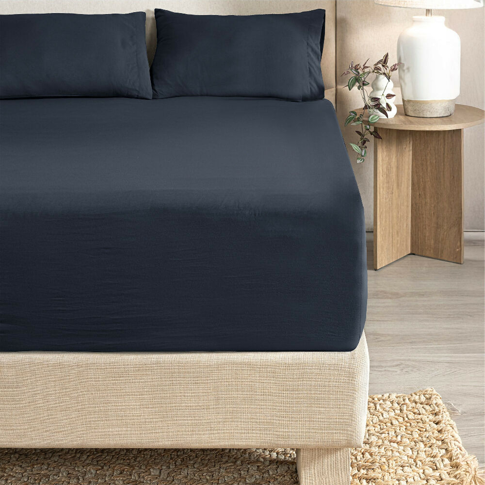 Sábanas Viasoft Washed Marino, para Cama Queen