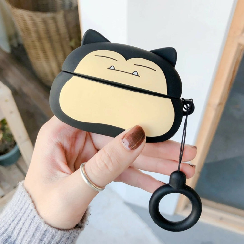 Forro Para Audifonos Airpods Pro 2 Diseño Snorlax Y Protección Anticaídas