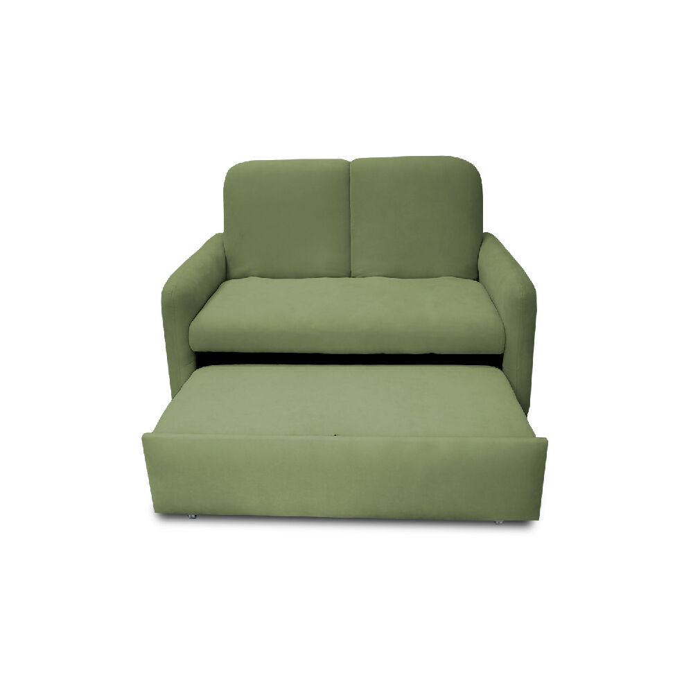 Sofacama Nube Multifuncional Carrito Reclinable Verde + Cojines