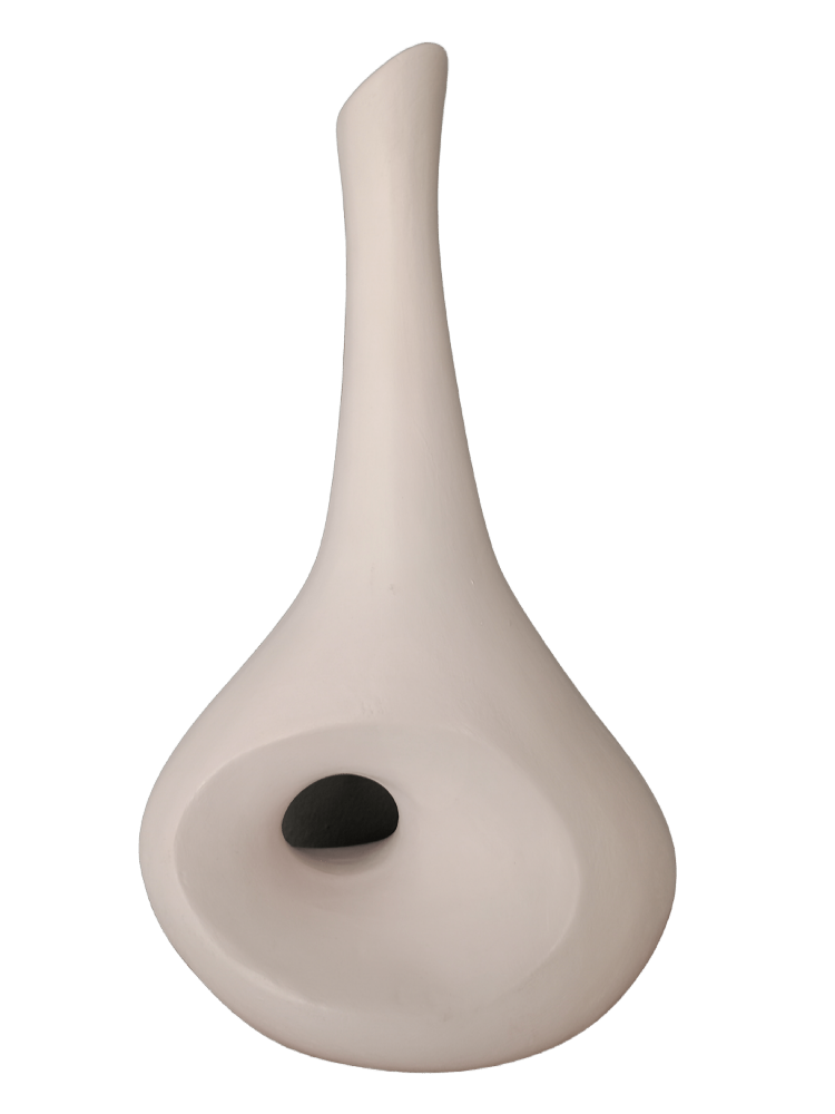 Florero Oliva Decorativo en Cerámica, de 33x16 cm