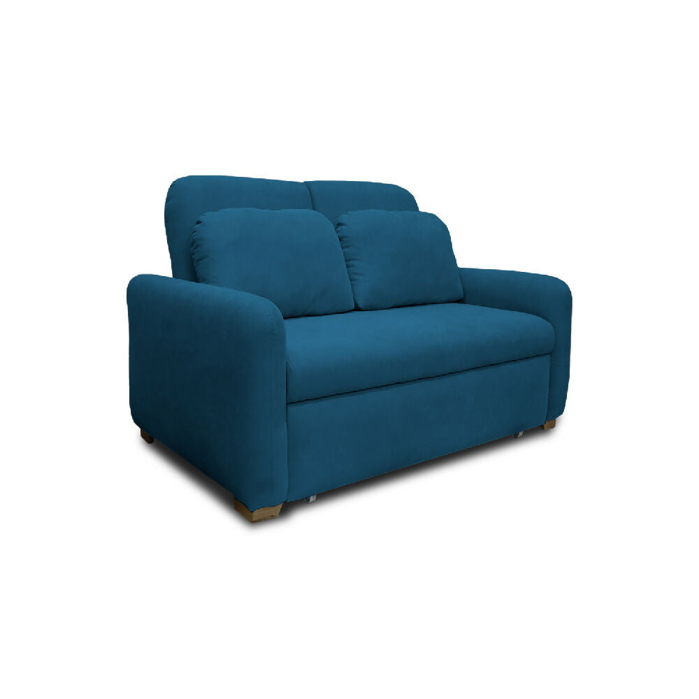 Sofacama Nube Multifuncional Carrito Reclinable Azul Petróleo + Cojines