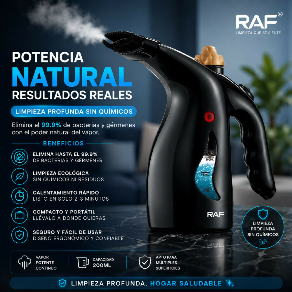 Plancha A Vapor Vertical RAF Vaporizador Portátil Para Ropa Y Viajes