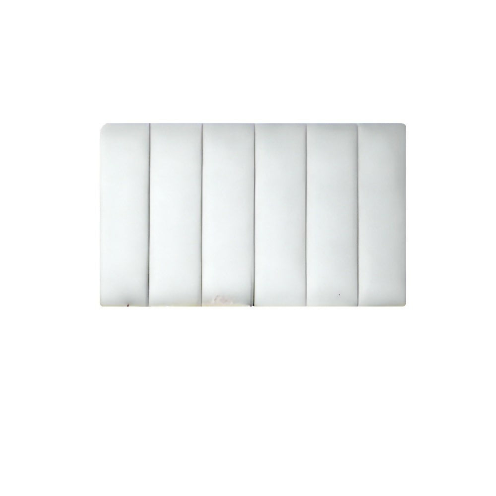 Cabecero Semidoble 120x60 Modulos Verticales Blanco Tela