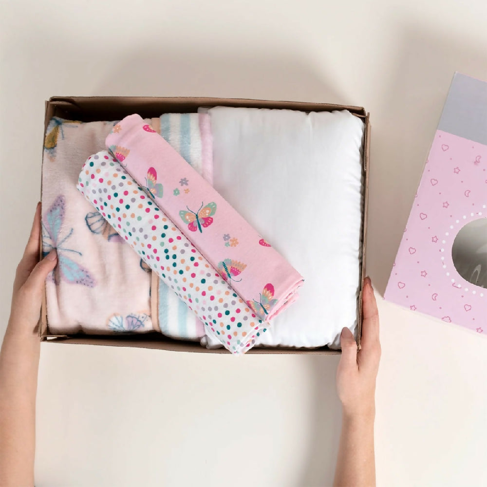 87956-1 Kit para Regalo de Bebé Spring, Incluye Cobertor, Sabanitas y Almohada - Envío Gratis