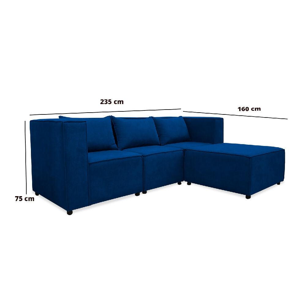 Sala Hofer Modular Azul Petroleo
