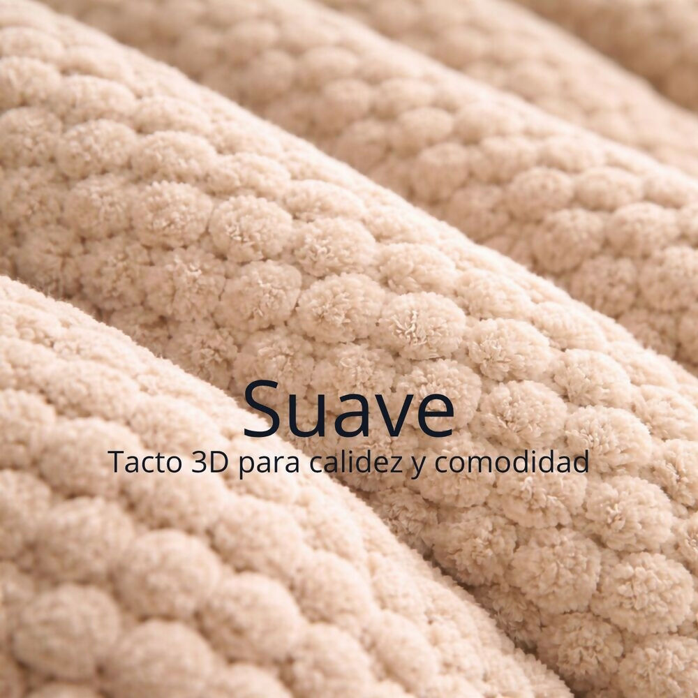 Cobija manta beige