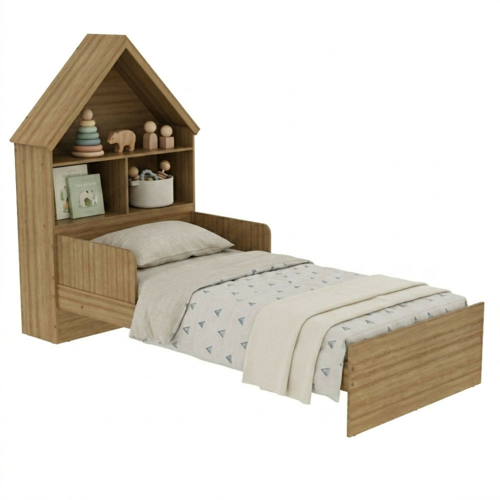 Cama Infantil con estantes Ariel - Almendra