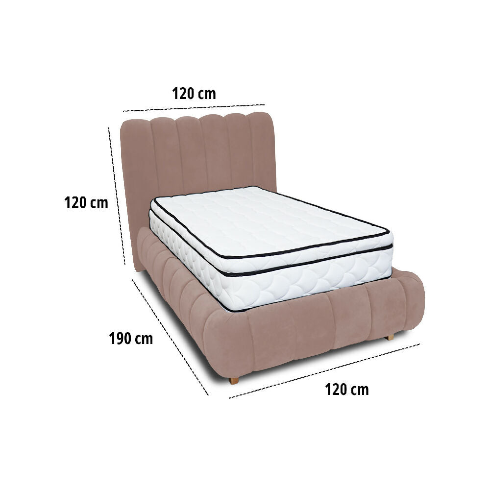 Combo Basecama Praga Modular Camel 120 Semidoble mas Espaldar