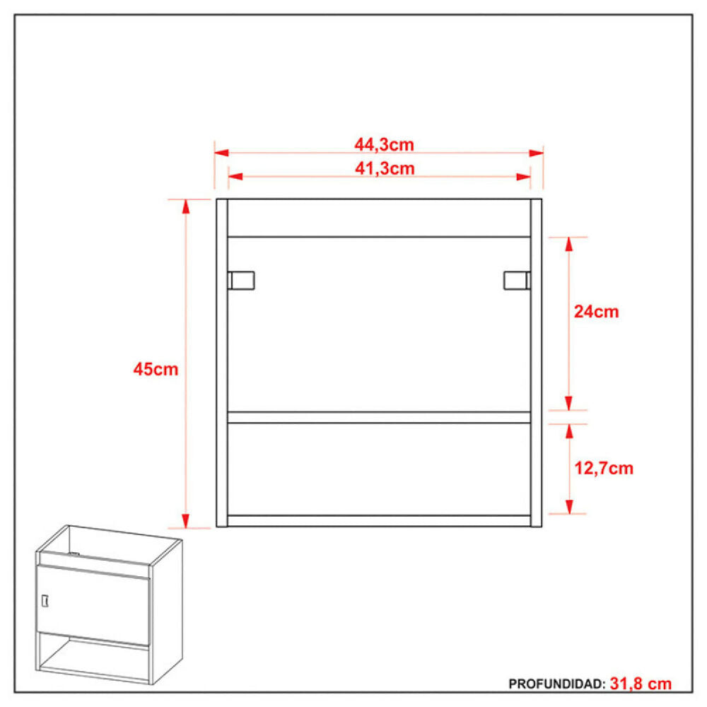 Mueble de Baño con Lavamanos Linz - Almendra