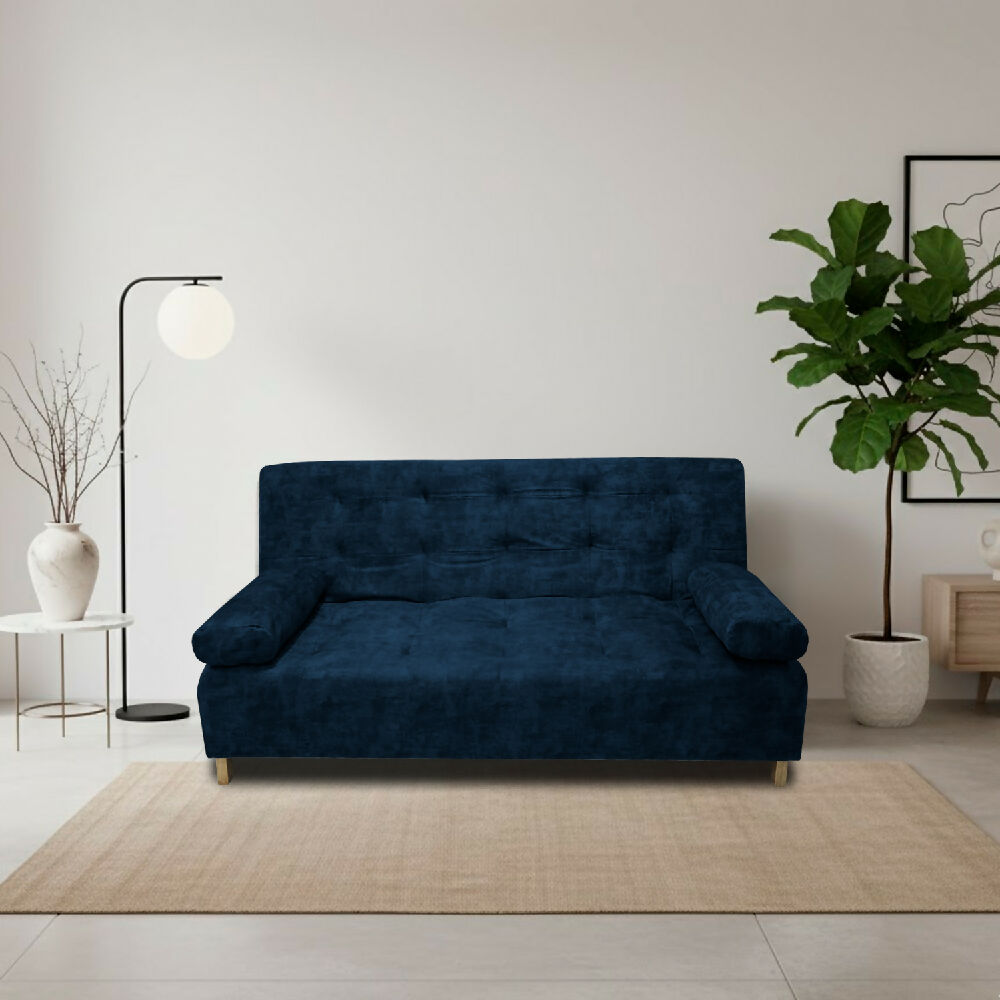 Sofá Cama Seiler En Tela Amigable Con Mascotas 180X94X80 Cm Azul Petroleo