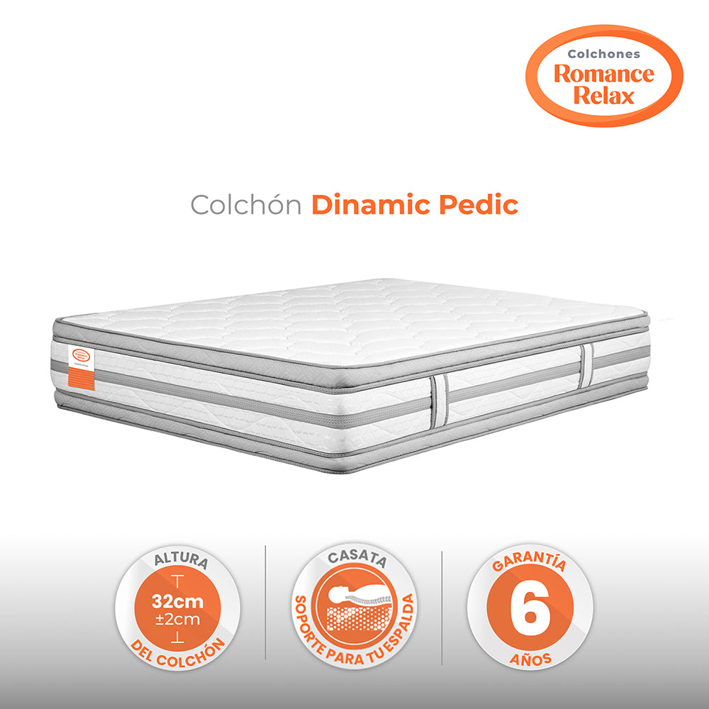 Colchón Rr Dinamic Pedic 120X190X32, Semidoble