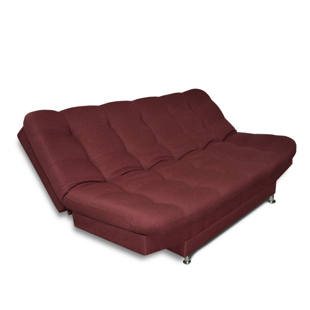 Sofa cama 3 posiciones Carvallo Plain Vinotinto