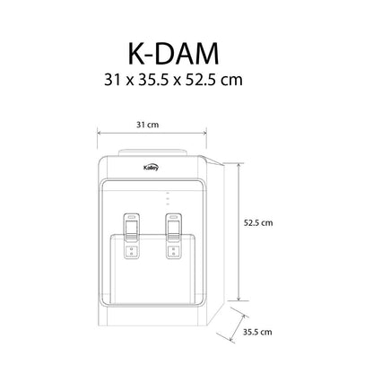 Dispensador De Agua Kalley De Mesa Para Botellón K-Dam, Color Gris