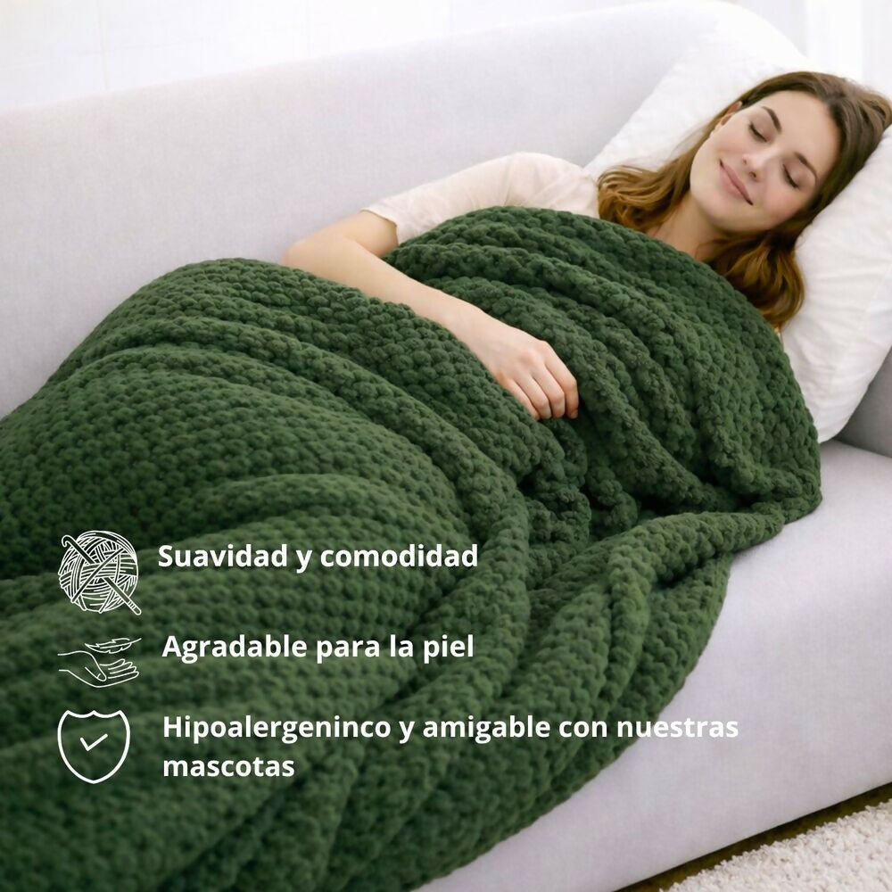 Cobija manta verde