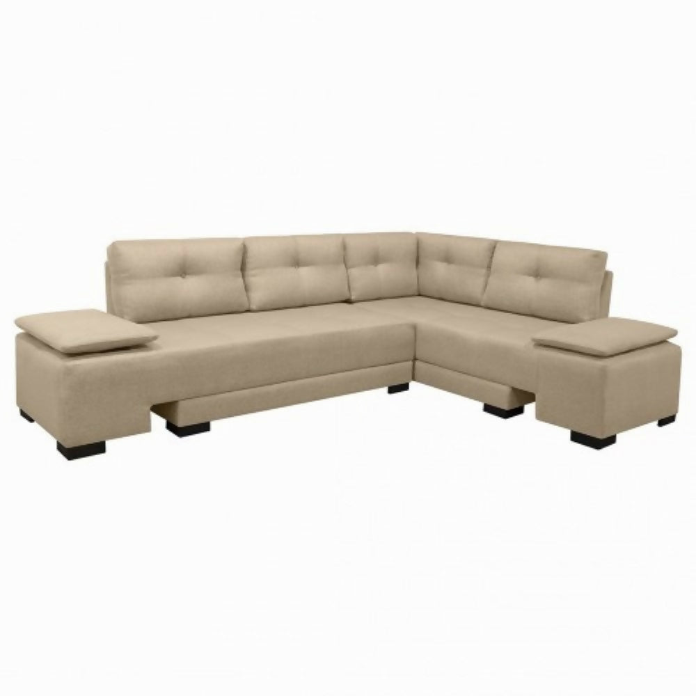 Sala Cama Sterimberg En Tela Beige - Amoblando