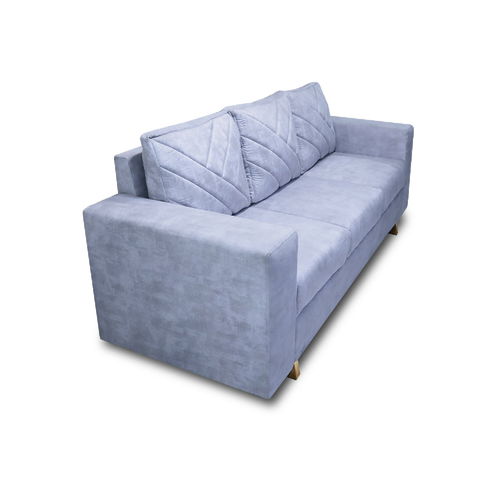 Sofa Amsterdam 3Ptos En Tela Amiglable Con Mascotas 205X72X75 Cm Hielo