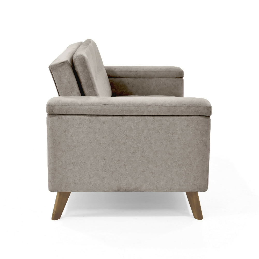 Sofa Carter 2 Puestos 150x83x84 Tela Taupe