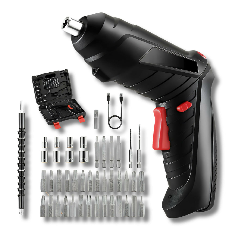 Kit Destornillador Eléctrico Multifuncional 47 Piezas Mango Giratorio
