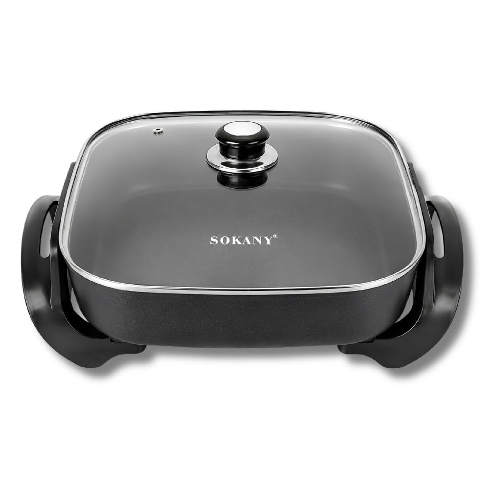 Olla Sarten Electrica Sokany Antiadherente Multiusos 1500W Multifuncional